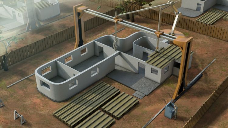 Contour Crafting robotic 3D printer able to build houses in couple of days